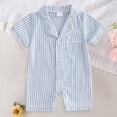 thumbnail image 2 of JUMEYU Newborn Summer Clothes Girl Baby Birthday Outfit Girl Romper Cute Embroidered Letter Tshirt Romper Clothes 0 3 6 9 12 18 24 Months (Blue,12-18 Months), 2 of 7