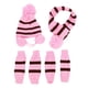 thumbnail image 1 of FELTECHELECTR 1 juego de gorro y bufanda de punto para perro, disfraz cálido para perro, ropa de fiesta para mascotas, accesorios de invierno, talla XXS, rosa y marrón, 1 of 2