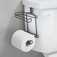 mDesign Steel Hanging Over The Tank Toilet Paper Holder Dispenser