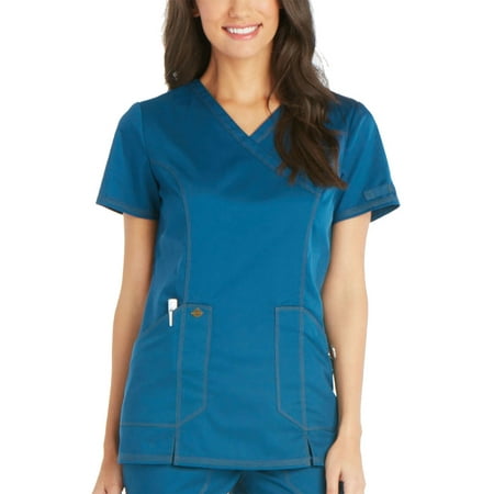 Dickies 'Essence' Mock Wrap Top Scrub Top