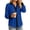 Blue-02, variant on Perfectbot Women's Collared Button Down Shirt, Contrast Trim Long Sleeve Blouse Curved Hem Casual Office Work Top
