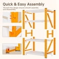 thumbnail image 6 of 4-Tier Storage Shelves,79" H Heavy-Duty Garage Shelving Unit,Adjustable Metal Industrial Shelf System,3,000lbs Capacity,Tool Organizer for Garage,Workshop,42" W x 20" D x 79" H,Orange&White, 6 of 12