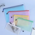 thumbnail image 2 of Musbetu 10Pcs Mesh Zipper Pouches with Zipper Waterproof Large Capacity Transparent Organizing Bags Document File Containers, 2 of 7