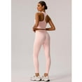 thumbnail image 6 of AEXTO Women's Colorblock Crop Tank Top & High Waist Leggings Tracksuit Set, Sporty Casual Breathable Comfy Outfits for Yoga Gym Workout Running, Ladies Sportswear for All Seasons, 6 of 11