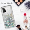 thumbnail image 7 of Galaxy A02s Case,Samsung A02s Case Liquid Glitter Waterfall Shock Proof Phone Case Cute Girls Women for Samsung Galaxy A02s Case - Clear, 7 of 7