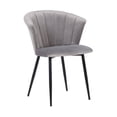 thumbnail image 2 of Lulu Contemporary Dining Chair in Black Powder Coated Finish and&nbsp;Blue Velvet, 2 of 11