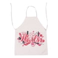 thumbnail image 1 of Pink Nail Letter Printing Apron Restaurant Cooking Baking Dress Cotton and Linen Painting Working Apron for Home Kitchen, 1 of 8