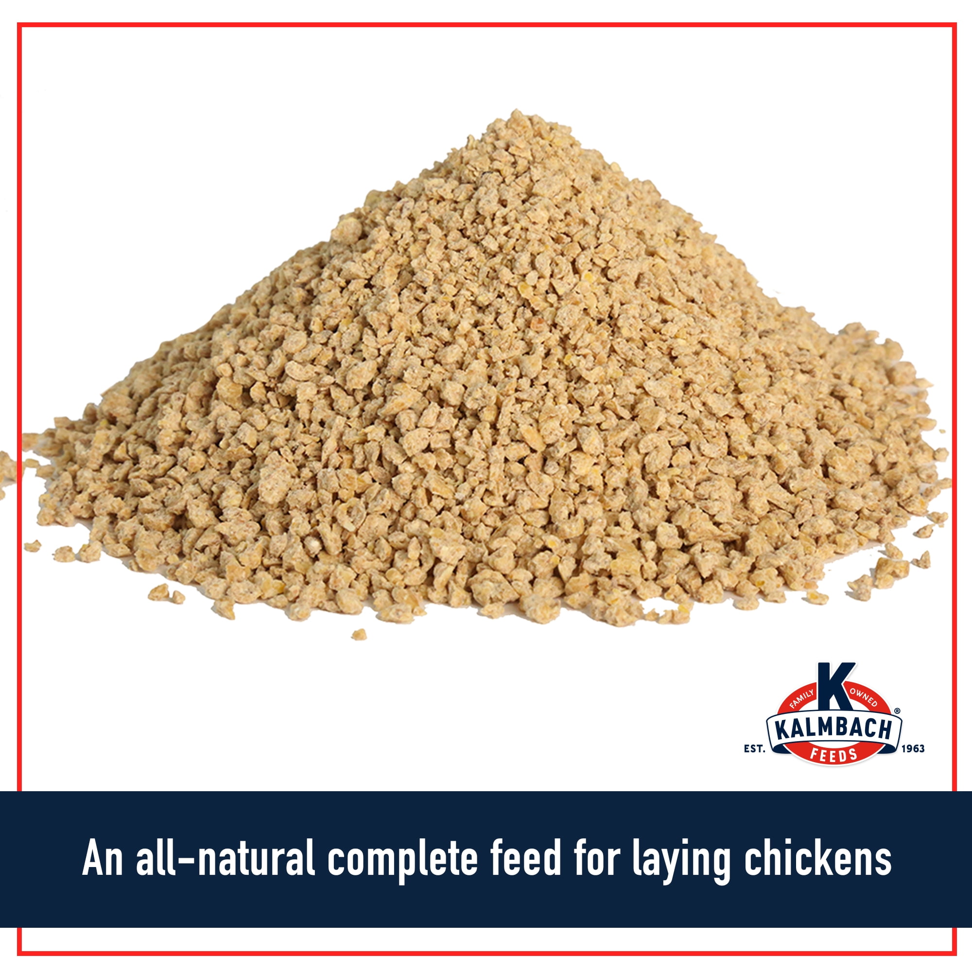 (3 pack) Kalmbach Feeds All Natural 16% Layer Crumbles Chicken Feed, 50 lb
