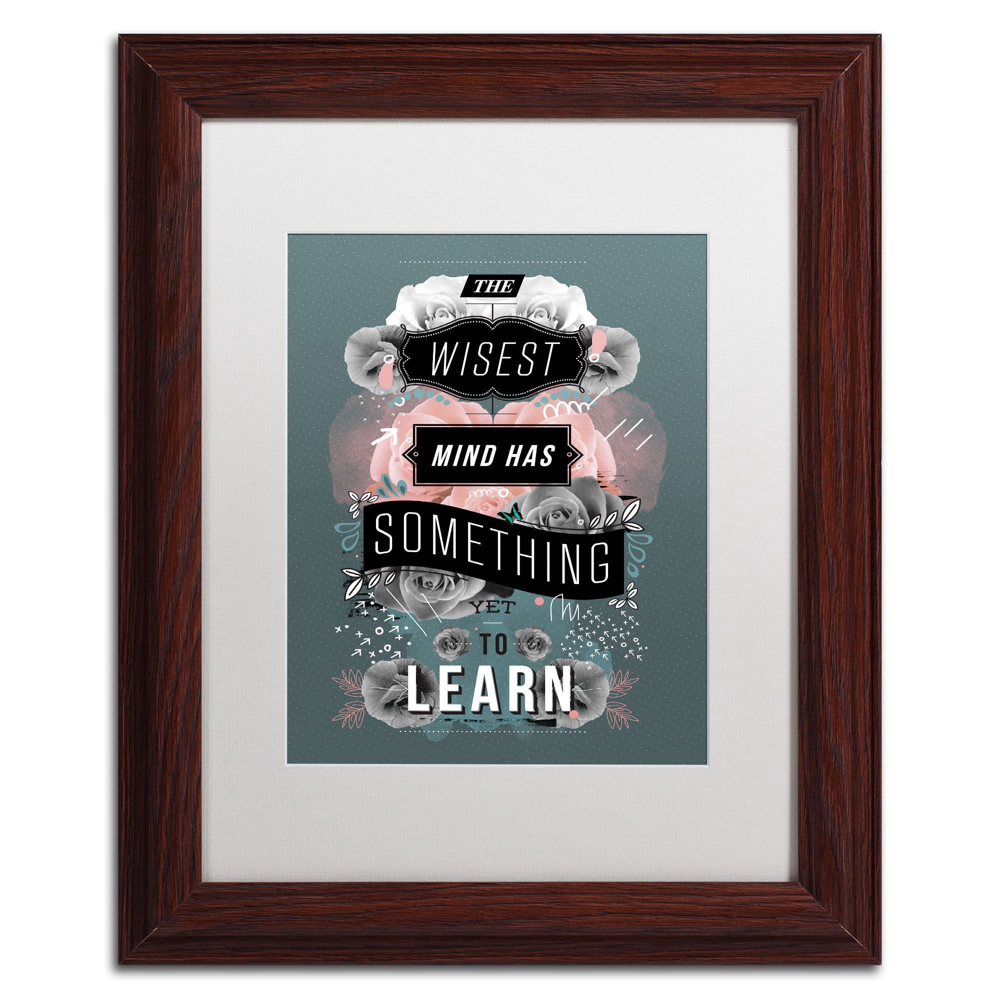 Trademark Fine Art "A Beautiful Mind" Canvas Art by Kavan & Co, White Matte, Black Frame