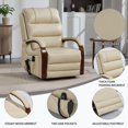 thumbnail image 6 of Power Lift Recliner Chair for Elderly, Dual Motor Infinite Position Recliner with Heat Massage, 350LB Capacity, Gift for Dad/mom, Beige Faux Leather, 6 of 11