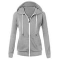 thumbnail image 2 of Hoodies for Women Zip Up Lightweight Jacket Casual Long Sleeve Jacket Coat Thumb Hole Hoodie Sweatshirt with Pockets, 2 of 7