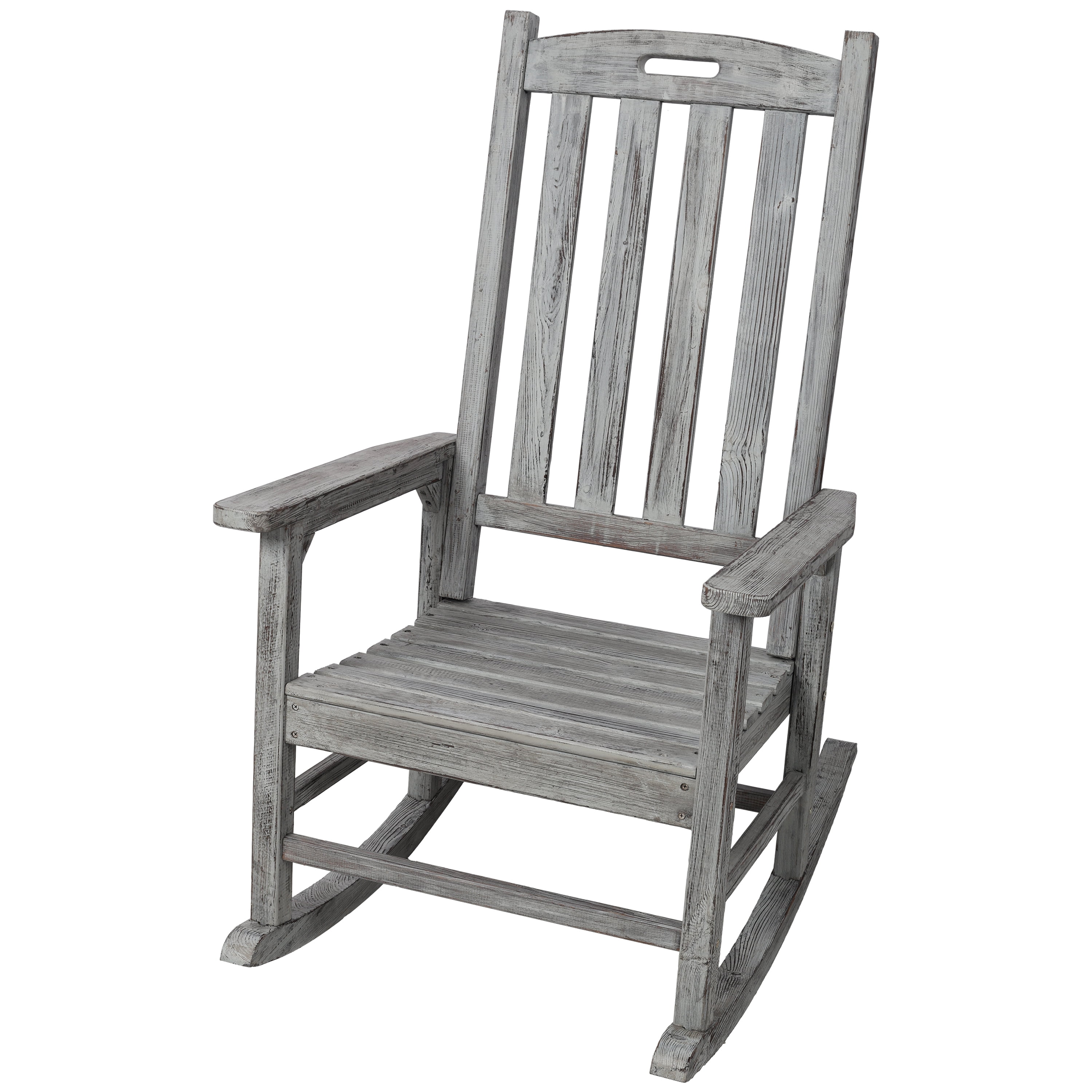 2 Seater Wooden Patio Bench, Rustic Design Wagon Wheel Leg Leisure Bench for Lawn Yard Park, Brown
