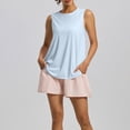 thumbnail image 1 of Uootdi Women's Workout Tanks Sleeveless Curved Hem Mesh Back Tops Active Soft Lightweight Yoga Tops Gift, 1 of 9