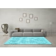 thumbnail image 3 of Ahgly Company Indoor Square Abstract Light Blue Contemporary Area Rugs, 8' Square, 3 of 4