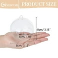 thumbnail image 3 of Glasseam 12 Pcs Hanging Glass Globes Tealight Candle Holder, 3.14" Clear Tea Light Holders Unity Ball Ornaments Flower Aquarium Globe Small Orbs for Wedding Centerpieces Advent Christmas H, 3 of 7