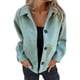 thumbnail image 1 of Womens Blend Coat Lapel Collar Long Sleeve Button Coat Solid Color Fall Winter Coat Y XXXL, 1 of 4