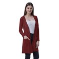 thumbnail image 5 of Moomaya Women Full Sleeve Shrug Open Front Long Pocket Cardigan Lightweight knit, 5 of 7