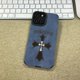 thumbnail image 3 of Funda personalizada para iPhone 15Pro de piel aterciopelada con tapa abatible en color verde moderno Far Peak Blue para hombre y mujer, 3 of 6
