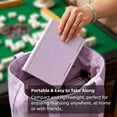 thumbnail image 6 of Mahjong Card Holder for Table,Lightweight Mahjong Table Accessories,Under Mat Slide in Stand Angled Viewing Rack Foldable 3D Printed Space Saving Accessory for American Mahjong Player (Purple), 6 of 9
