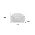 thumbnail image 3 of Mod Winter White Italian Leather Recliner Chair, 3 of 8