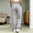thumbnail image 6 of Annhoo Womens Joggers with Pockets Drawstring Elastic Waist Oversized Full Length Trousers Casual Workout Pants, 6 of 8
