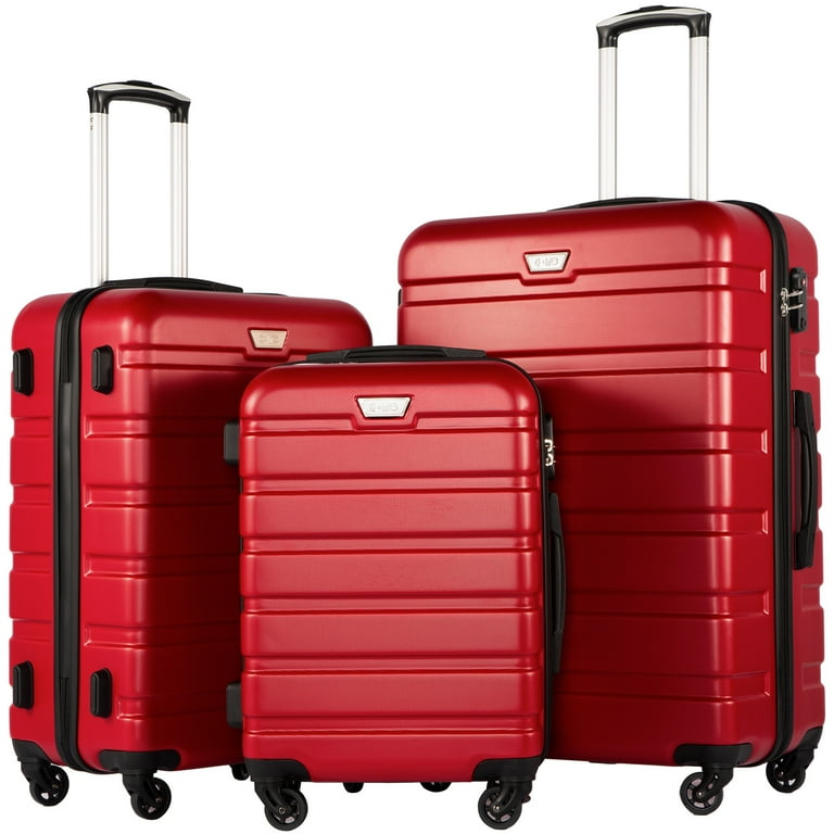 COOLIFE Luggage 3 Piece Set Suitcase Spinner Hardshell Lightweight TSA Lock 4 Piece Set Walmart