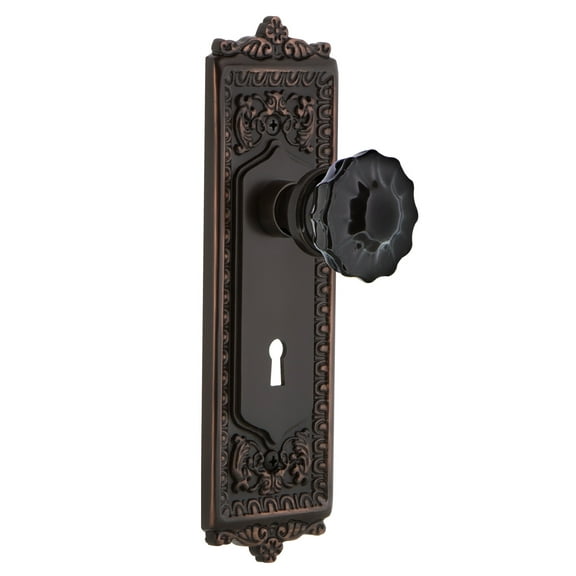 Nostalgic Warehouse Eadcrb_Prv_238_Kh Egg And Dart Solid Brass Rose Privacy Door Knob Set