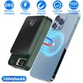 thumbnail image 2 of Moclever Portable Charger 2 in 1 Magnetic Wireless Power Bank 10000mAh PD20W Fast Charger MagSafe Wireless Battery for IOS Phones IOS Phone 14 Series and More, Green, 2 of 20