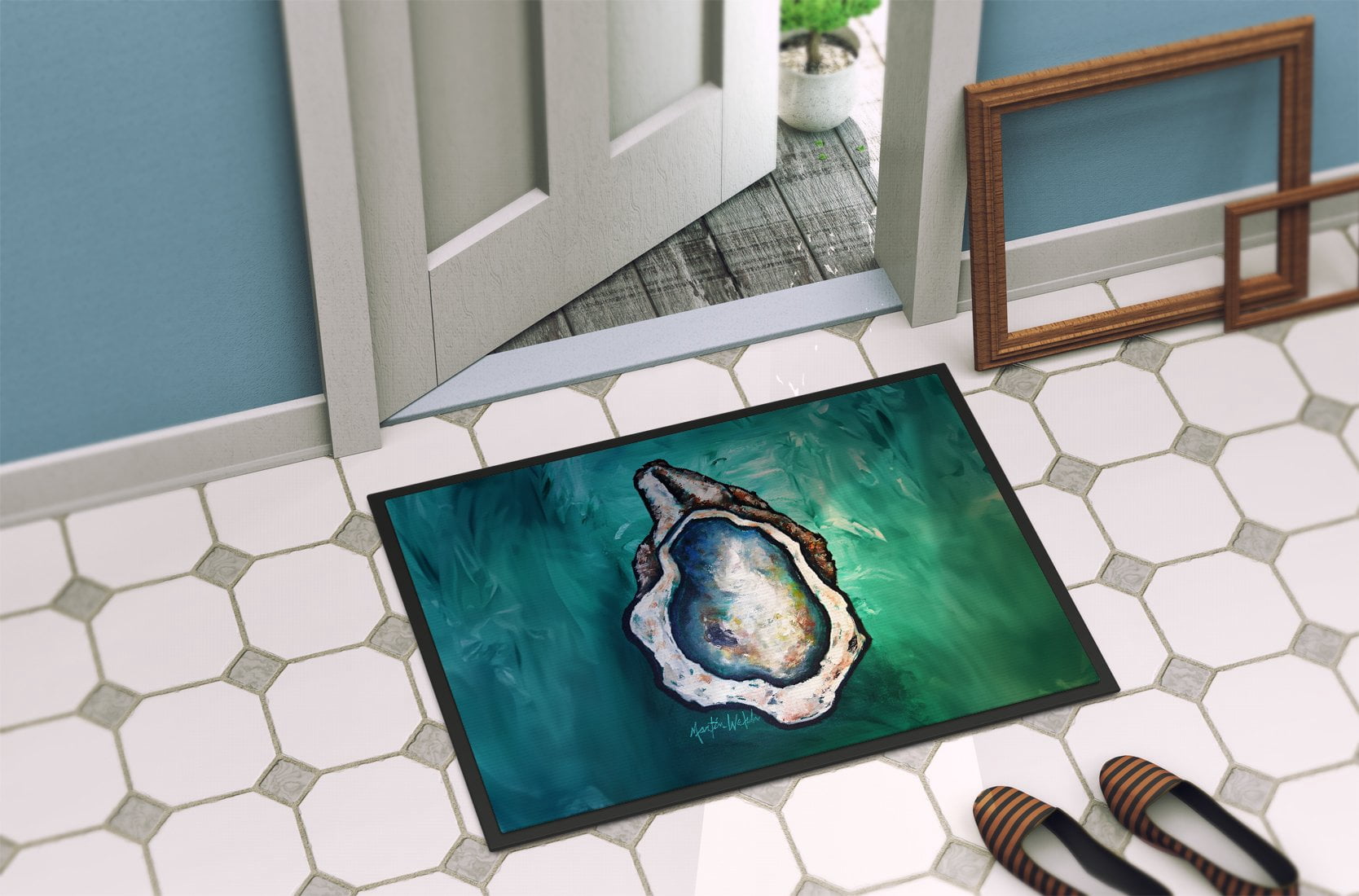 Carolines Treasures MW2106MAT 18 x 27 in. One Shell Oyster Doormat
