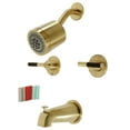 thumbnail image 3 of Kingston Brass Kaiser Two-Handle Tub and Shower Faucet Polished Chrome Polished, 3 of 5