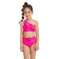 thumbnail image 6 of Fesfesfes Parent-Child Ruffles Ladies Split Two Piece Swimsuit High Waist Top Tie Swimwear Bikini Set, 6 of 6
