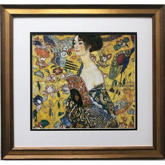 Gustav Klimt "Lady with Fan"(Detail) CUSTOM FRAMED ART Generic