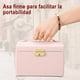 thumbnail image 5 of Caja de Almacenamiento,  de Organizador con Cerradura, Caja de Almacenamiento de Cuero para Anillos, Pendientes, Collares, Pulseras, Etc, Perfecto Regalo para Mujeres (Rosa), 5 of 6