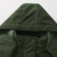 thumbnail image 4 of Windbreaker Jacket Women Plus Size New Women's Solid Color Zipper Pocket Outerwear Waterproof Windproof Outdoors Long Sleeved Hooded Jacket Army Green L, 4 of 9