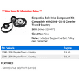 thumbnail image 2 of Serpentine Belt Drive Component Kit - Compatible with 2008 - 2010 Chrysler Town & Country 2009, 2 of 2