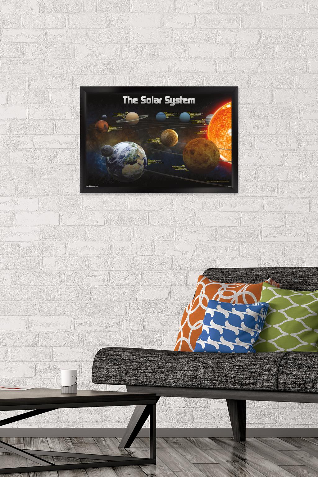 Solar System 2013 Wall Poster, 14.725" x 22.375", Framed