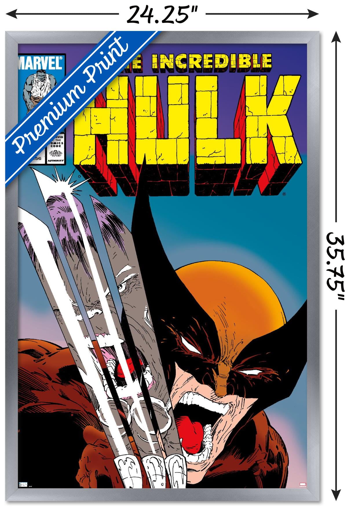 Marvel Comics X-Men - Wolverine Incredible Hulk #340 Wall Poster