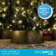 thumbnail image 5 of BIRDROCK HOME 4-Panel Christmas Tree Collar - Gold Bubble Tree Skirt - Small 26" Base - Easy to Assemble Xmas Tree Base Cover - Metal Holiday Decoration - Water Base Protection from Pets, Skirt Decor, 5 of 8