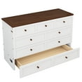 thumbnail image 6 of Euroco Wood Queen Size Murphy Bed with Drawer, Convertible Bed into Cabinet with USB Charging Station, White, 6 of 13