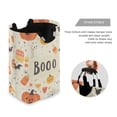 thumbnail image 3 of Yayeee Freestanding Laundry Hamper with Handle Collapsible Large Storage Basket for Clothes, Halloween Cute Pumpkins, 3 of 7