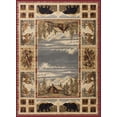thumbnail image 3 of Nature Novelty 5' x 7' Red and Ivory Polypropylene Indoor Area Rug, 3 of 9