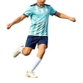 thumbnail image 5 of JAJAHO Boys Summer Outfits 2 Piece Athletic Set V Neck Tee And Elastic Waist Running Shorts Boy Summer Clothes Activewear, 5 of 5