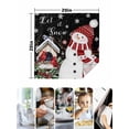 thumbnail image 4 of Black Snowman Christmas Cloth Napkins Set of 4 Reusable Dinner Napkins, Xmas Snowflake Birds Berry Winter Cocktail Napkin Washable Table Napkins for Wedding/Holiday Party/Baby Shower 20"x20", 4 of 7