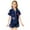 AB15 Dark Blue, variant on Kids 4th Of July Pajamas Set Girls America Flag Print Short Sleeve Button Down Shirts And Shorts Set Breathable Lightweight Girls USA Anniversary Casual Sleepwear