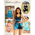 thumbnail image 4 of Traje de baño Tankini Hanna Nikole para mujer, 2 piezas, negro, talla 22+, 4 of 5