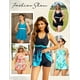 thumbnail image 4 of Traje de baño Tankini Hanna Nikole para mujer, 2 piezas, negro, talla 22+, 4 of 5
