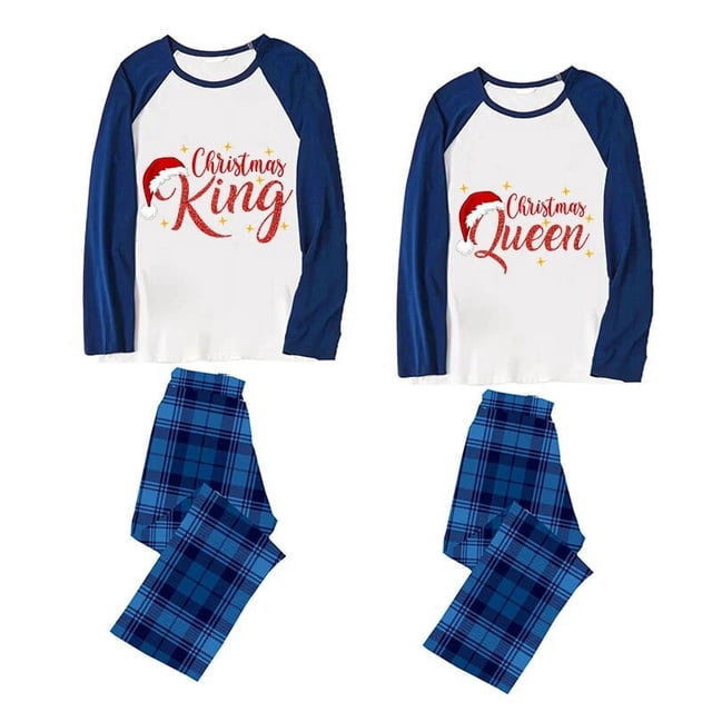 Conjunto de pijamas navideños para parejas, ropa de dormir verde, Rey y Reina, para adultos