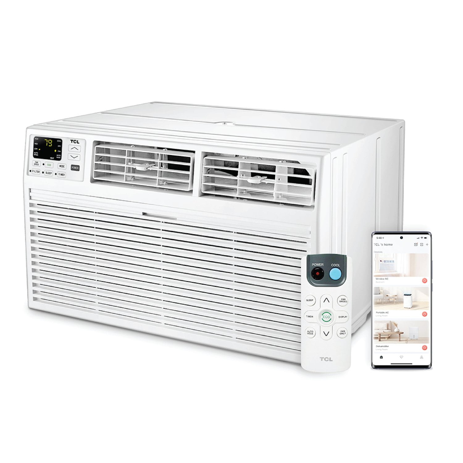 TCL 10,000 BTU 115V 450 Sq. Ft. Through-the-Wall Air Conditioner in White, H10T9E1-A