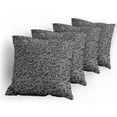 thumbnail image 5 of Ambesonne Grey Throw Pillow Cover 4 Pack, Fern Leaves Flowers, 24", Black and Grey, 5 of 7