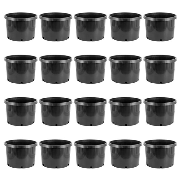 Pro Cal 10 Gal Premium Nursery Planter Garden Grow Pots, Black (Set of 20)